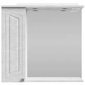 Зеркальный шкаф Vod-ok Адам 75 L белый камень