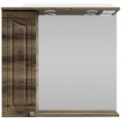 Зеркальный шкаф Vod-ok Адам 75 L дуб крымский коричневый