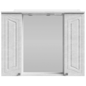 Зеркальный шкаф Vod-ok Адам 90 белый камень