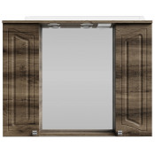 Зеркальный шкаф Vod-ok Адам 90 дуб крымский коричневый 131005-9005