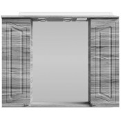 Зеркальный шкаф Vod-ok Адам 90 лиственница структурная контрастно-серая 64202