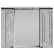 Зеркальный шкаф Vod-ok Адам 90 мрамор белый