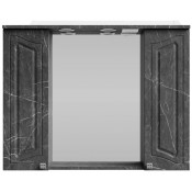 Зеркальный шкаф Vod-ok Адам 90 мрамор графит