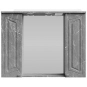 Зеркальный шкаф Vod-ok Адам 90 мрамор серый