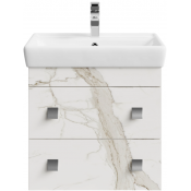 Тумба под раковину Vod-ok Квадро 60 мрамор белый натур милк