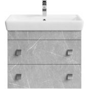 Тумба под раковину Vod-ok Квадро 70 мрамор белый софт тач 4044-2