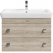 Тумба c раковиной Vod-ok Квадро 80 ореховый дубослив светлый