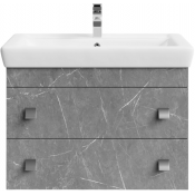 Тумба c раковиной Vod-ok Квадро 80 мрамор серый софт тач 4044-1