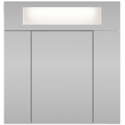 Зеркальный шкаф Vod-ok Квадро 60 лиственница структурная контрастно-серая