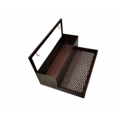 Мойка металлическая для чистки обуви с поддоном шириной 700 мм черная