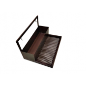 Мойка металлическая для чистки обуви с поддоном шириной 650 мм черная