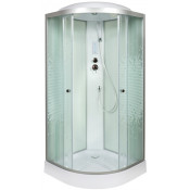 Душевая кабина AvaCan L901EL 100х100 с электрикой хром/узорчатое