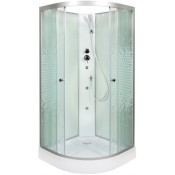 Душевая кабина AvaCan L909NGM 90х90 с гидромассажем хром/узорчатое