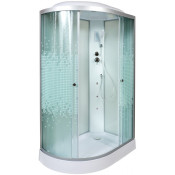 Душевая кабина DTO L902RGM+EL с гидромассажем и электрикой 120х80 хром/узорчатое