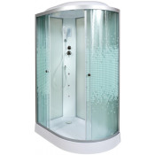 Душевая кабина AvaCan L902LGM+EL 120х80 с гидромассажем и электрикой хром/узорчатое