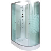 Душевая кабина AvaCan L902LNGM 120х80 с гидромассажем хром/узорчатое