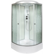 Душевая кабина AvaCan L790EL 90х90 с электрикой хром/узорчатое