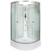 Душевая кабина AvaCan L790NGM 90х90 с гидромассажем хром/узорчатое