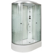Душевая кабина AvaCan L720RGM 120х80 с гидромассажем хром/узорчатое