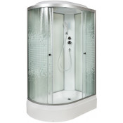 Душевая кабина DTO L720REL 120х80 с электрикой хром/узорчатое