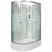 Душевая кабина AvaCan L720RNGM 120х80 с гидромассажем хром/узорчатое