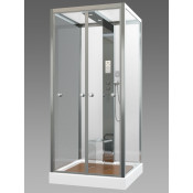 Душевая кабина AvaCan Z111MT 100х100 прозрачное, матовое/хром