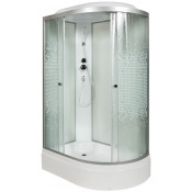 Душевая кабина DTO L720L 120х80 хром/узорчатое