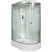 Душевая кабина AvaCan L720LGM 120х80 с гидромассажем хром/узорчатое