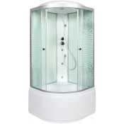 Душевая кабина AvaCan L910GM 100х100 с гидромассажем хром/узорчатое
