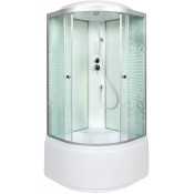 Душевая кабина AvaCan L990EL 90х90 с электрикой хром/узорчатое
