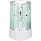 Душевая кабина AvaCan L980NGM 80х80 с гидромассажем хром/узорчатое