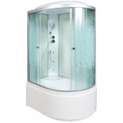 Душевая кабина AvaCan L920LGM+EL 120х80 с гидромассажем и электрикой хром/узорчатое