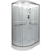 Душевая кабина AvaCan L602RLED 120х80 с подсветкой хром/прозрачное