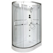Душевая кабина AvaCan L602RNLED+GM с подсветкой и гидромассажем 120х80 хром/прозрачное