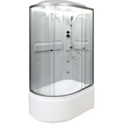 Душевая кабина AvaCan L620RLED+GM с подсветкой и гидромассажем 120х80 хром/прозрачное