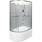 Душевая кабина AvaCan L620RNLED+GM с подсветкой и гидромассажем 120х80 хром/прозрачное