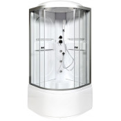 Душевая кабина AvaCan L610GM 100х100 с гидромассажем хром/прозрачное