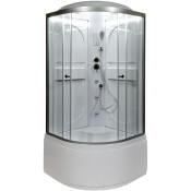 Душевая кабина AvaCan L610LED+GM 100х100 с подсветкой и гидромассажем хром/прозрачное