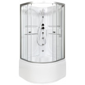 Душевая кабина AvaCan L610NGM 100х100 с гидромассажем хром/прозрачное