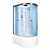 Душевая кабина AvaCan EM4512L LED с гидромассажем и подсветкой 120x80 стекло с узором/хром