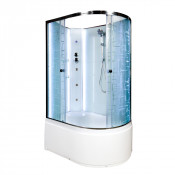 Душевая кабина AvaCan EM4512LN LED с гидромассажем и подсветкой 120x80 стекло с узором/хром
