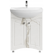 Тумба под раковину Vod-ok Адам 65 мрамор белый натур милк 2537