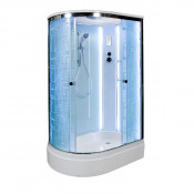 Душевая кабина AvaCan EM2712R LED с подсветкой 120x80 стекло с узором/хром