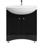Тумба с раковиной Vod-ok Адам 75 черный глянец