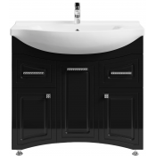 Тумба под раковину Vod-ok Адам 90 R черный глянец