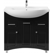 Тумба под раковину Vod-ok Адам 90 L черный глянец
