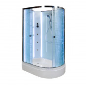 Душевая кабина AvaCan EM2712LN LED с гидромассажем и подсветкой 120x80 стекло с узором/хром