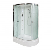 Душевая кабина AvaCan EM2712L с гидромассажем и электрикой 120x80 стекло с узором/хром