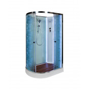 Душевая кабина AvaCan EM2012RN LED с подсветкой 120x90 стекло с узором/хром