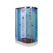 Душевая кабина AvaCan EM2012L LED с гидромассажем и подсветкой 120x90 стекло с узором/хром